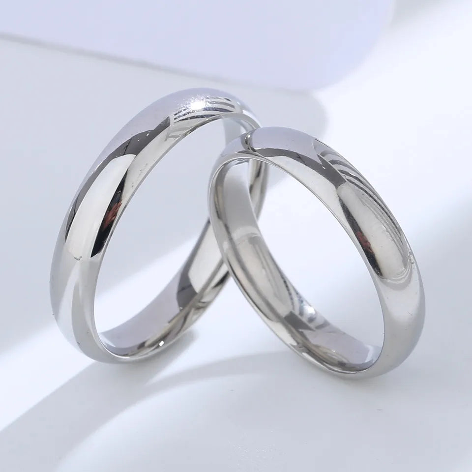 Buyee 925 Sterling Silver Couples Ring Old Styles Simple Ring Finger for Women Men Fashion Classic Wedding Fine Jewelry Circle