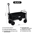 Large Capacity Collapsible Folding Utility Beach Wagon Cart Heavy Duty Fold Wagon Outdoor Trolley Portable Camping Cart