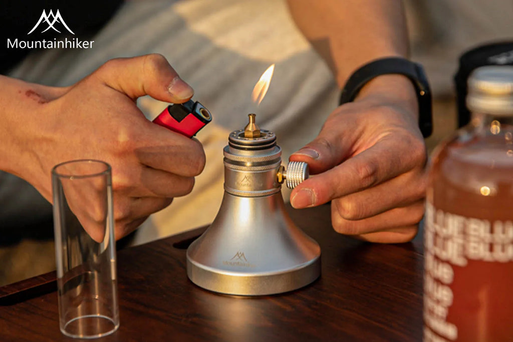 Mountain guest search banner gas lamp camping gas lamp lighting outdoor camp tent atmosphere lamp gas lamp candle lamp