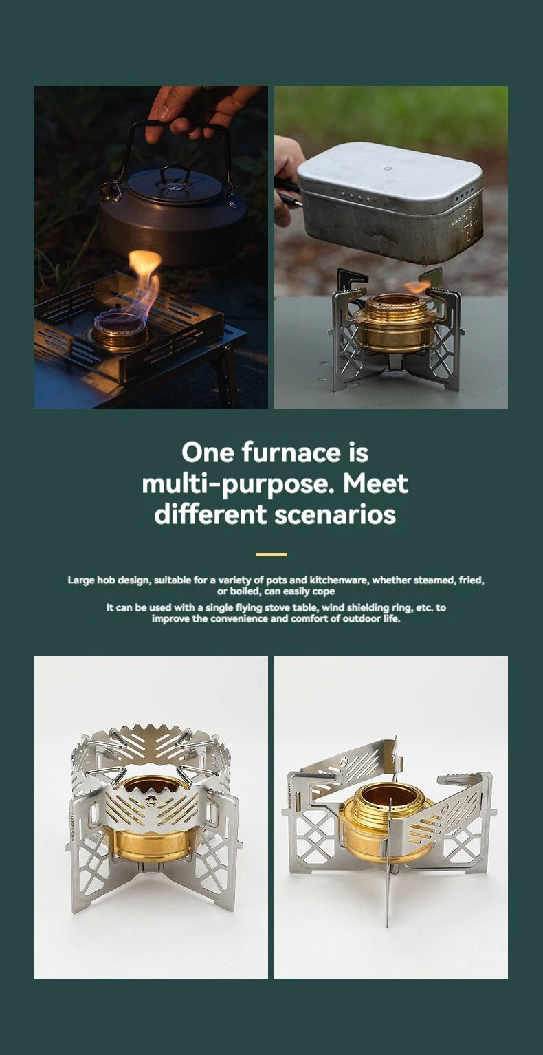 CAMPINGMOON AS-1-ST Alcohol Stove Rack Outdoor Small Picnic Equipment Brass Stove liquid Alcohol Stove Head Rack