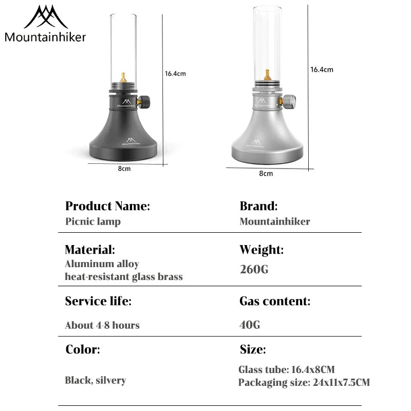 Mountain guest search banner gas lamp camping gas lamp lighting outdoor camp tent atmosphere lamp gas lamp candle lamp
