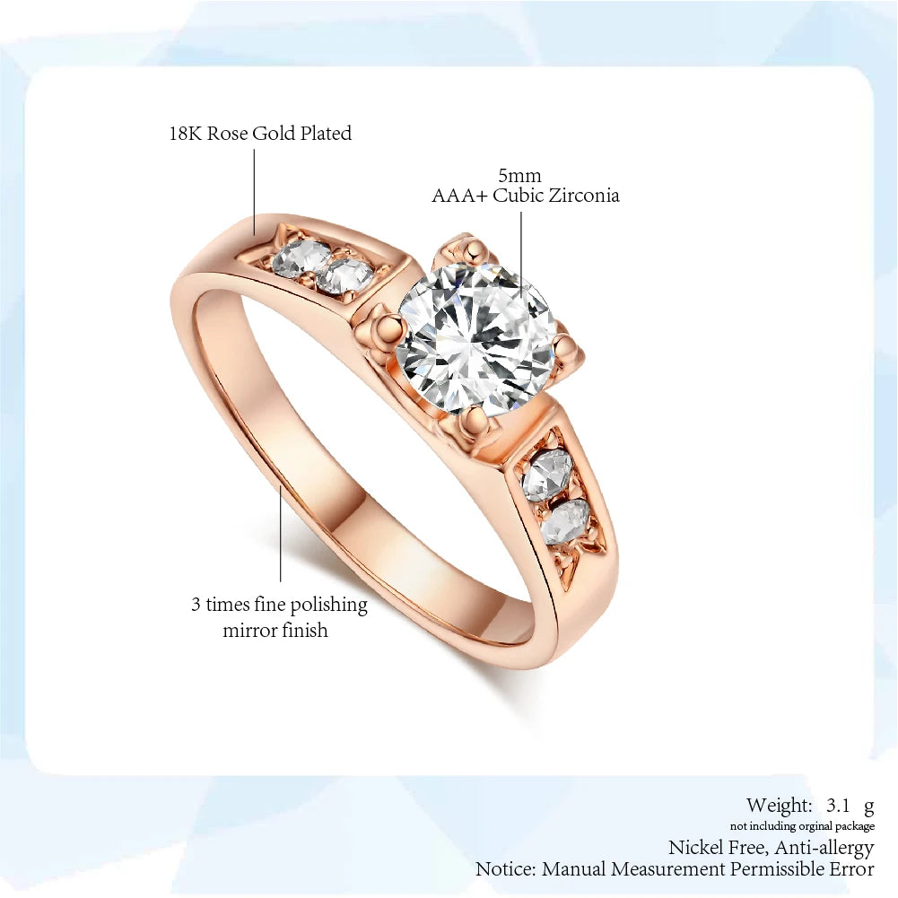 Luxury Wedding Ring For Women Bride Shiny Zircon Engagement Anniversary Gifts For Couple Fashion Jewelry Kpop Accessories R051