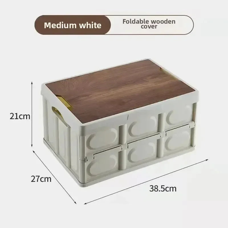 Camping Storage Box, Trunk Organizer, Camping Picnic Camping Box, Car Folding Outdoor Bench and Chopping Board
