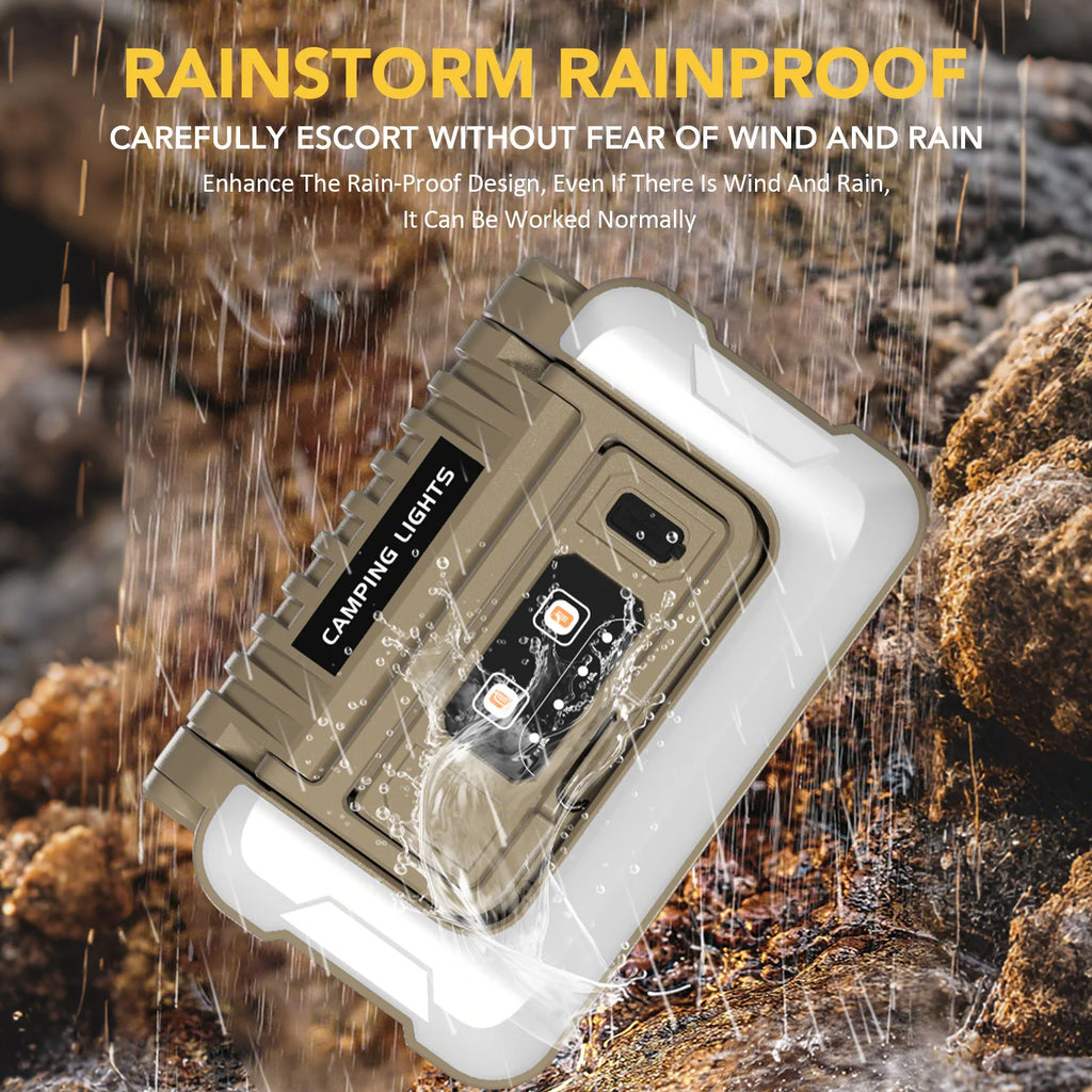 Camping Lantern Multifunctional Foldable Tent Lanterns 5 Lighting Modes Rainproof Camping Lamp for Outdoor Emergency Searchlight