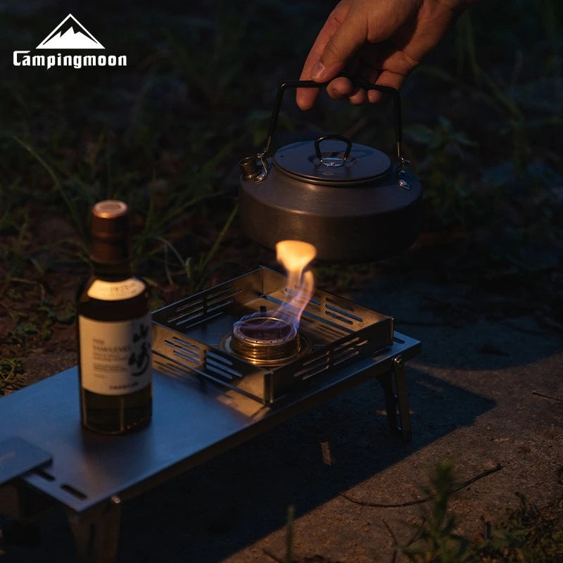 CAMPINGMOON AS-1-ST Alcohol Stove Rack Outdoor Small Picnic Equipment Brass Stove liquid Alcohol Stove Head Rack