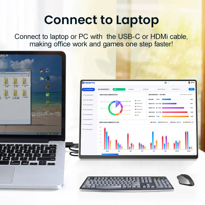 13.5 Inch 3K IPS A Screen 480cd/m Portable Gaming Monitor Display HDMI Type C USB For Phone PC Switch PS5 Xbox Macbook Laptop
