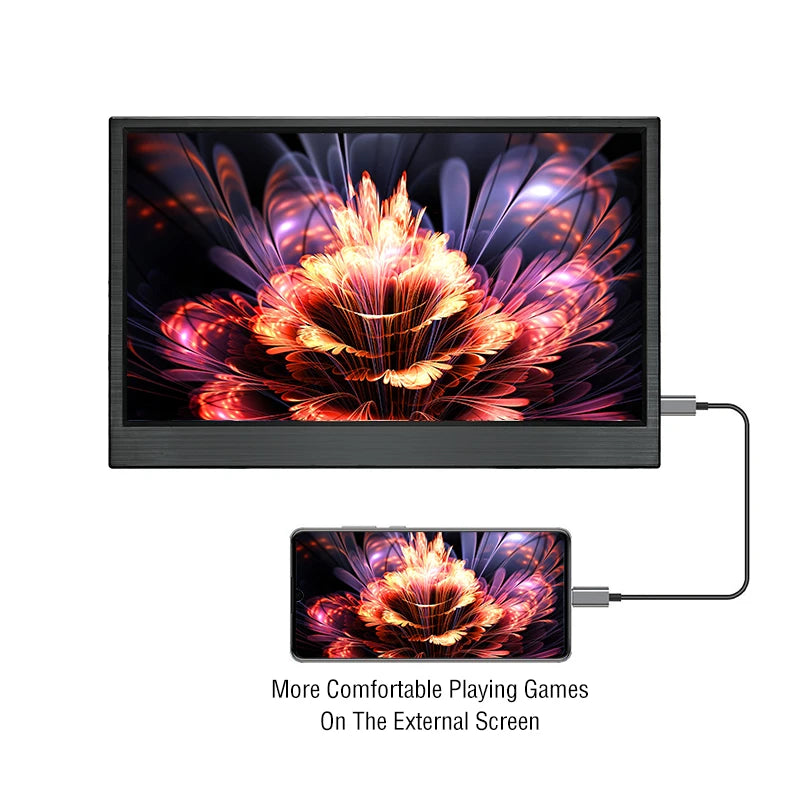 Anmite 15.6-Inch Portable Touch Monitor Non-touch optional 1080P HDR 16:9  For XBox PS4 / 5 Switch Cell Phone PC Loptop Extensio