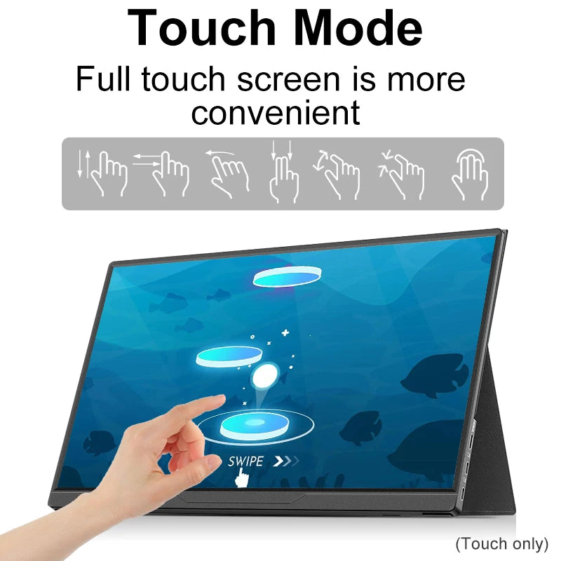 LANLIPU 14inch Portable IPS Touch Panel Secondary Display Computer Monitor FHD 1200P  For Cell phone Xbox Switch PS4/ps5 Laptop