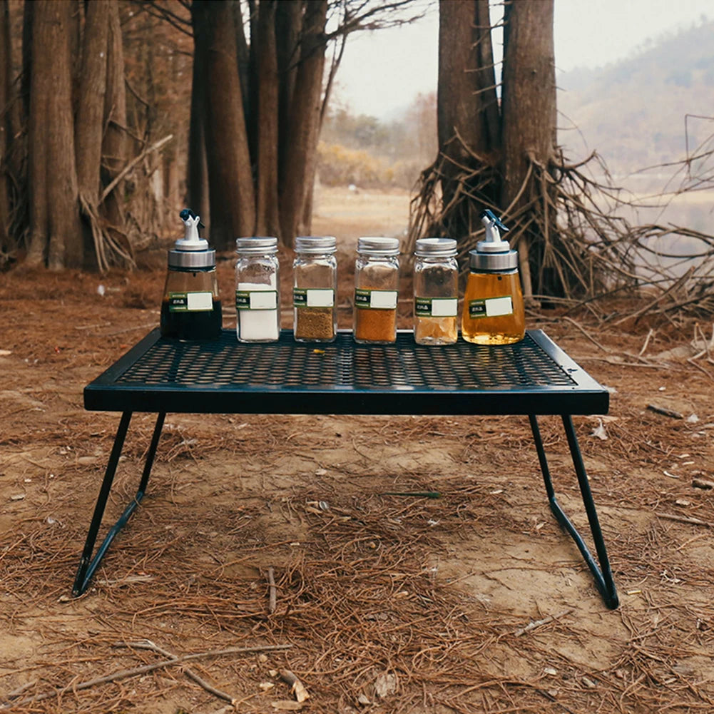 Campfire Grill Grate Folding Camp Fire Cooking Rack Foldable Over Fire Camp Grill Heavy Duty for Outdoor BBQ Camping