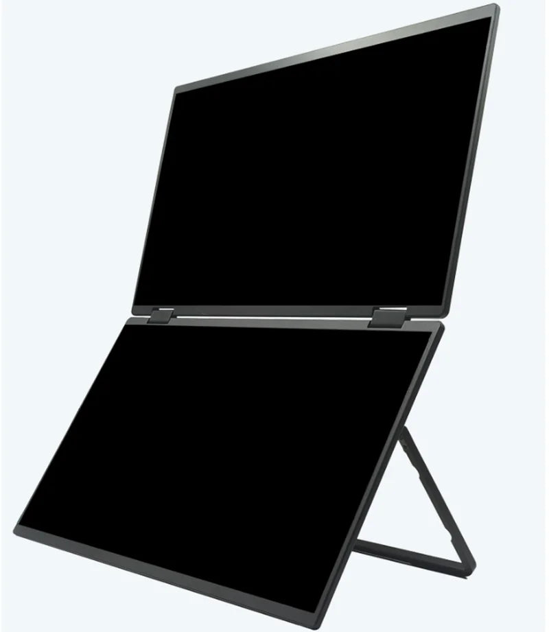 14'' Portable Monitors Dual Screen1920*1200 1.2K Triple Pc Display Laptop Screen Extender Folding Stacked Dual Monitors
