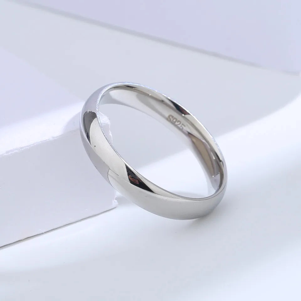 Buyee 925 Sterling Silver Couples Ring Old Styles Simple Ring Finger for Women Men Fashion Classic Wedding Fine Jewelry Circle