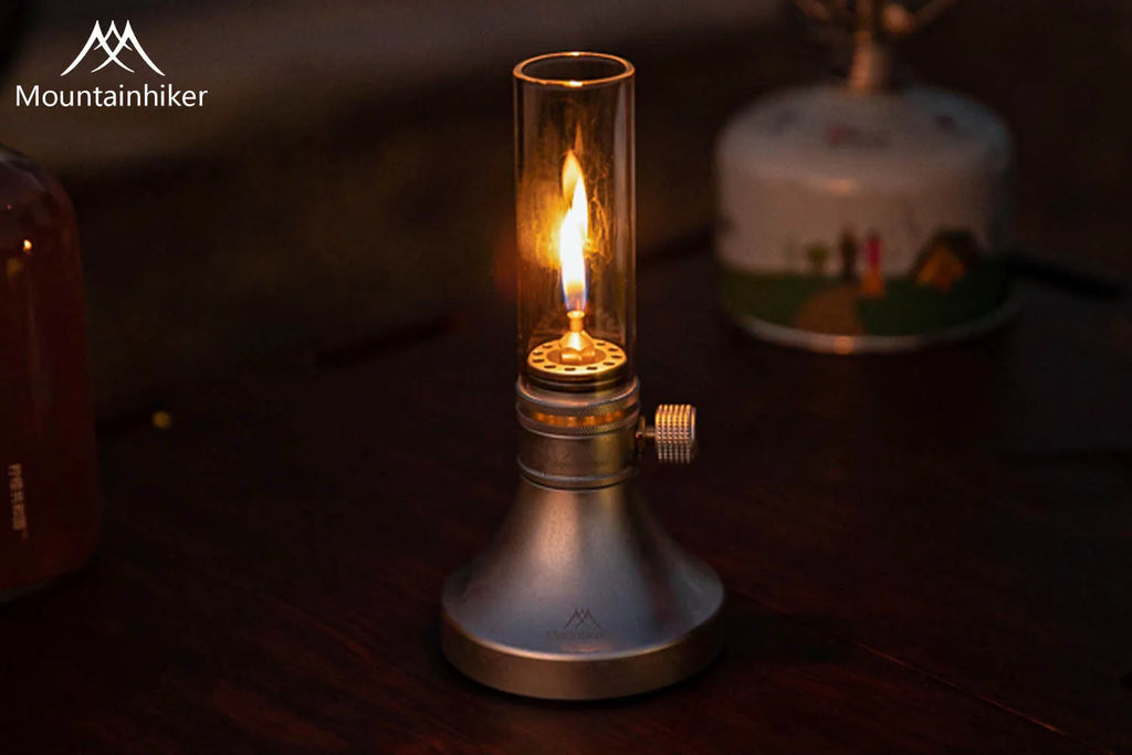 Mountain guest search banner gas lamp camping gas lamp lighting outdoor camp tent atmosphere lamp gas lamp candle lamp