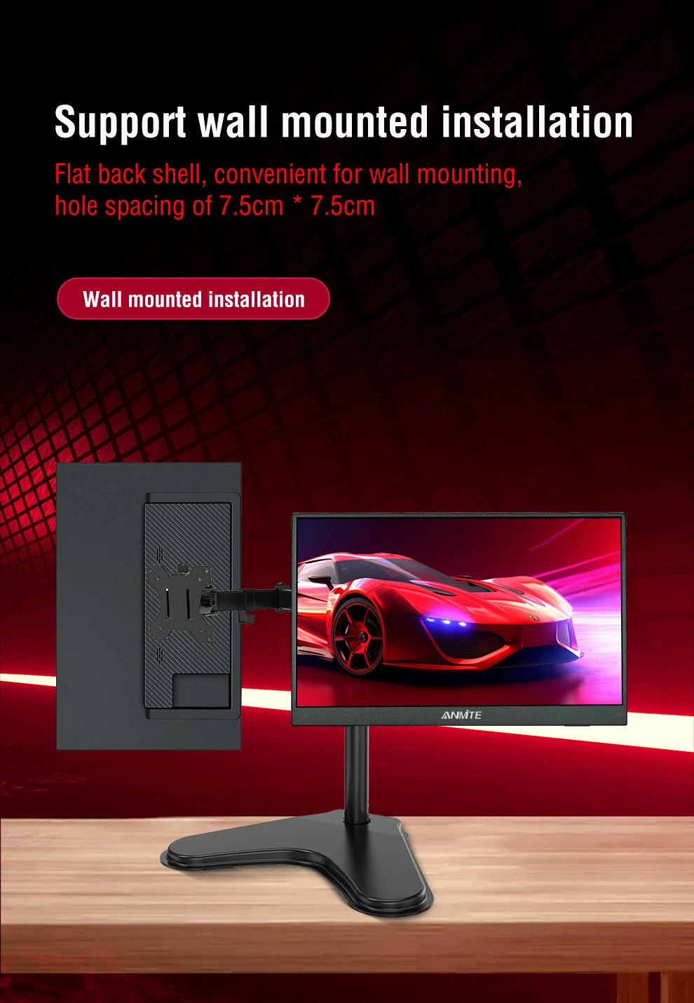 14 Inch Portable  Touch Monitor Non-touch optional 16:10 400cd/m2 Gaming Computer Expand Display For XBox PS4/5 Switch Loptop