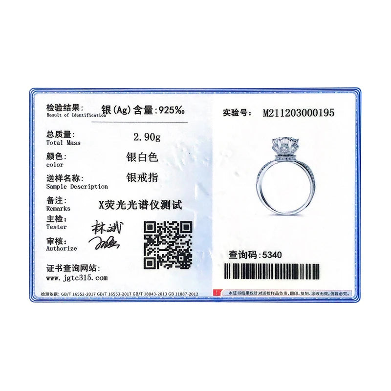 2026 New Fashion Classic Soild 925 Sterling silver wedding Ring CZ Zircon Jewelry party engagement brand Rings for women Gift
