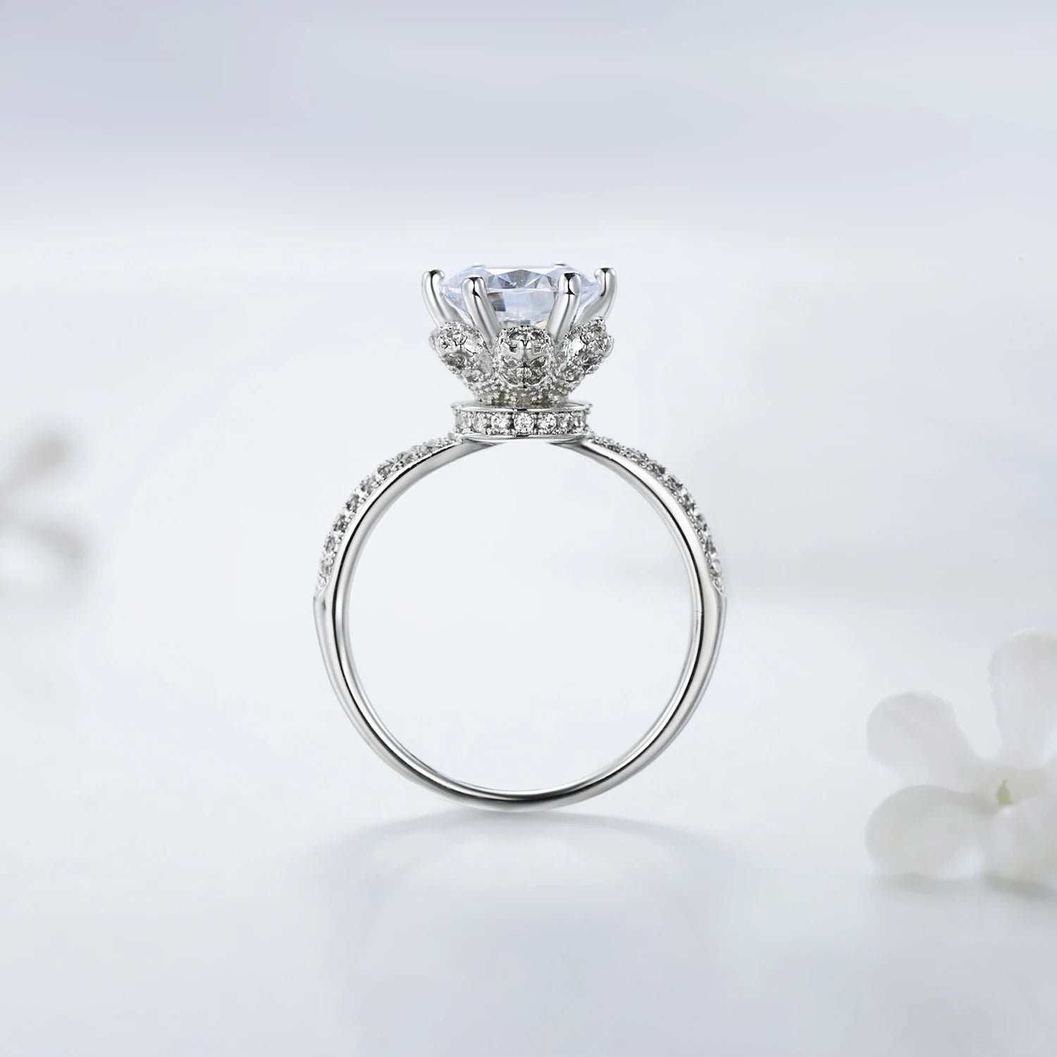 2026 New Fashion Classic Soild 925 Sterling silver wedding Ring CZ Zircon Jewelry party engagement brand Rings for women Gift
