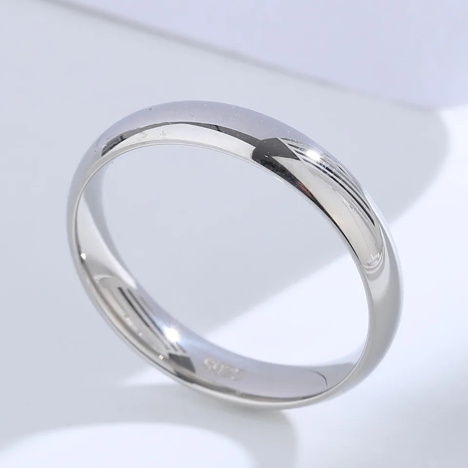 Buyee 925 Sterling Silver Couples Ring Old Styles Simple Ring Finger for Women Men Fashion Classic Wedding Fine Jewelry Circle