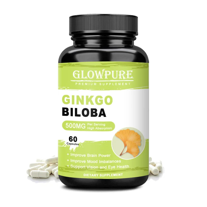 Ginkgo Biloba for Brain & Memory Support - Cognitive Function & Focus Enhancer, Mental Clarity Supplement