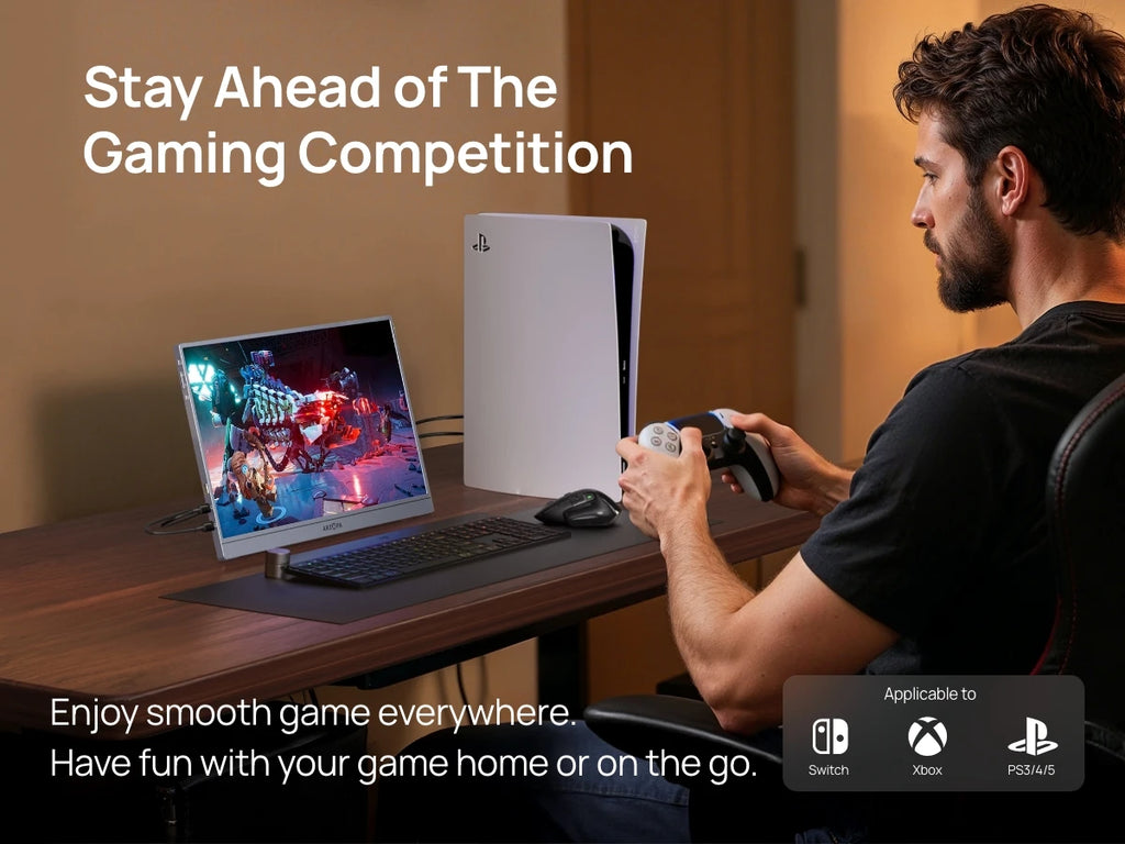 [New] ARZOPA 16.1'' 144Hz Portable Monitor,106% sRGB,1080P,with storage Bag,External Second Screen,Z1FC-Grey