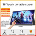 16inch Portable Monitor 2.5K/120HZ/100%sRGB  For Laptop XBox PS4 / 5 Switch Cell Phone Computer Extension Gaming  Travel Screen