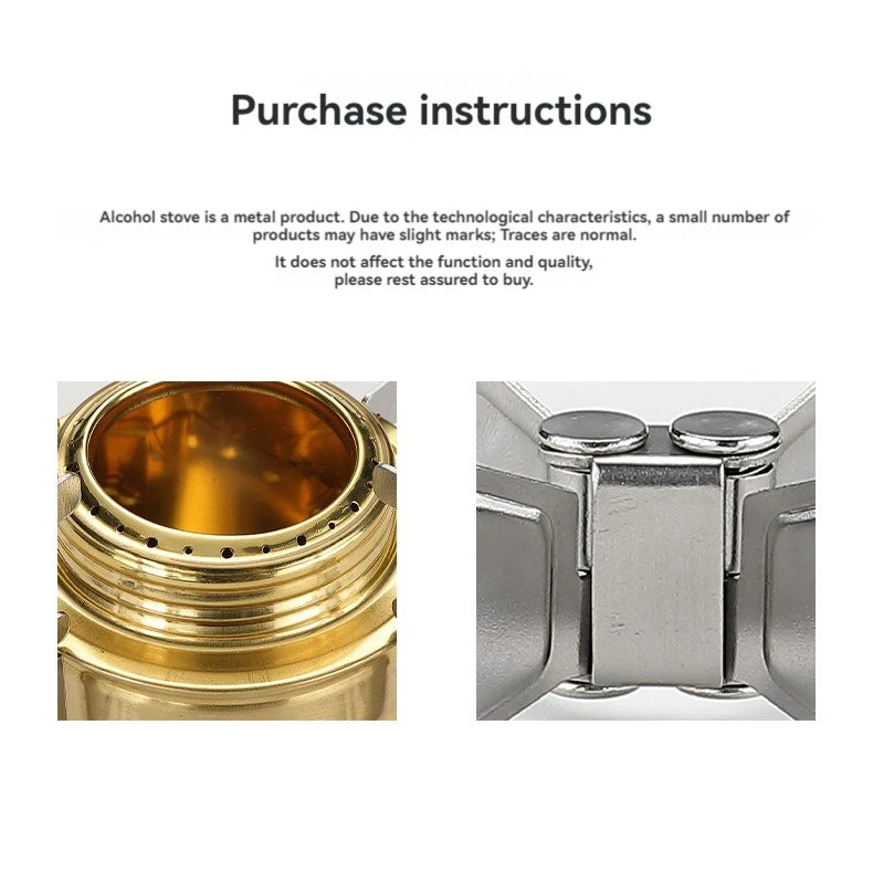CAMPINGMOON AS-1-ST Alcohol Stove Rack Outdoor Small Picnic Equipment Brass Stove liquid Alcohol Stove Head Rack